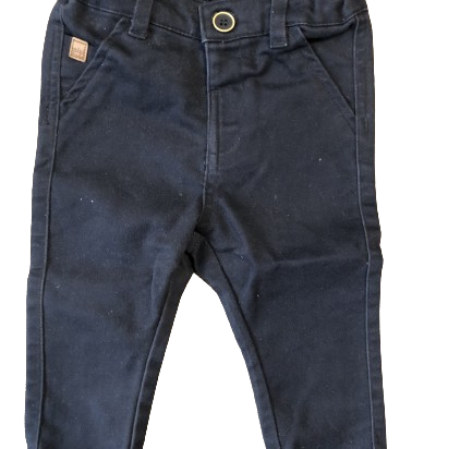 KIABI garçon 9 mois – Pantalon chino uni – bleu marine