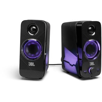 JBL Quantum Duo - Haut-parleurs - pour PC - sans fil - Bluetooth - 20 Watt (Totale) - 2 voies - noir