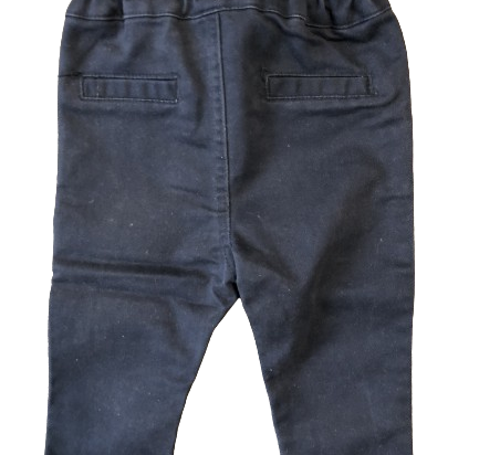 KIABI garçon 9 mois – Pantalon chino uni – bleu marine