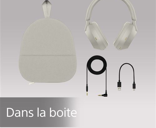 Casque audio à réduction de bruit Bluetooth Sony WH1000XM5 Argent