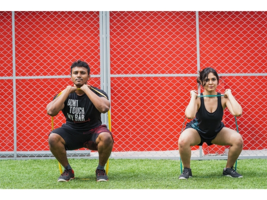 Élastique de musculation - training band 45 kg rouge