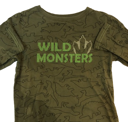 Tee-shirt manches longues Wild monsters 4 ans - KIABI