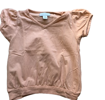 T-shirt bébé fille manches courtes cropped Kiabi baby - très bon état  - 12 mois