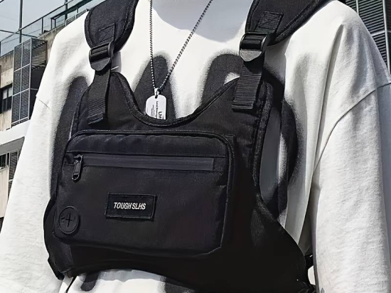 Fashion Streetwear Gilet Homme Hip-Hop Chest Rig