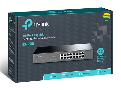 Commutateur réseau Armoire TP-LINK TL-SG1016D 16P Gigabit Noir