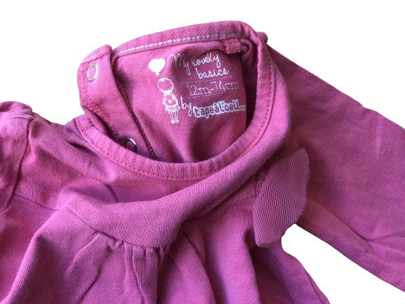 Tee-shirt tape à l'oeil - bébé fille 12 mois - Très bon état