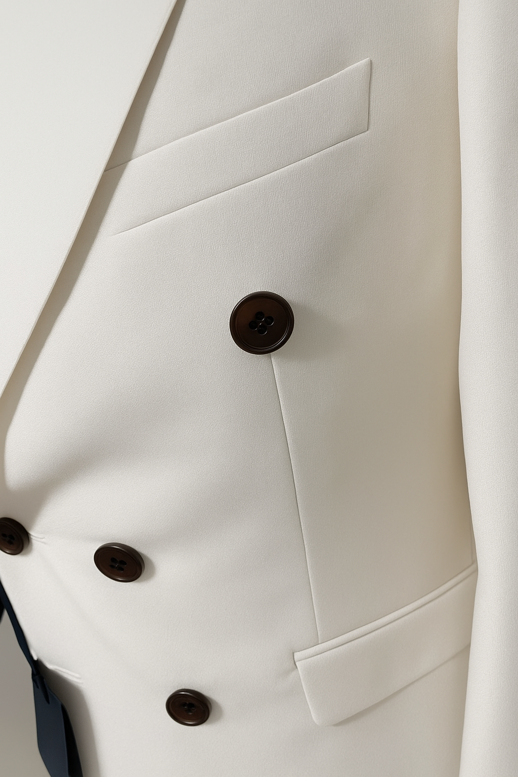 Costume Suits croisé Blanc cassé  Taille. 48 Wool laine Neuf sans étiquette