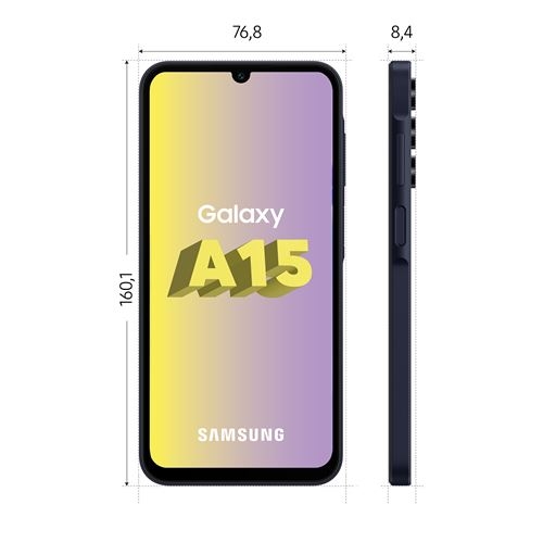 Smartphone Samsung Galaxy A15 6,5" Double nano SIM 128 Go Bleu Nuit
