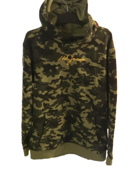Sweat à Capuche US JEANS camouflage vert clair enfant 12 ans