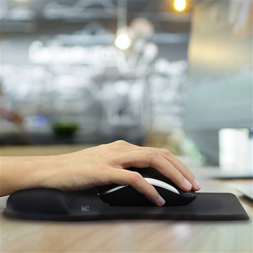 Tapis de souris antimicrobien T'n'b Ergo Design avec repose-poignet gel Noir