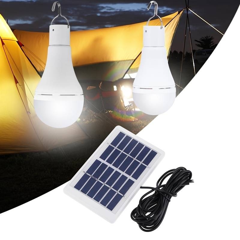 Lumière solaire LED Lampe solaire Puissance solaire Énergie solaire Éclairage de la tente de camping portable en plein air de pêche avec panneau