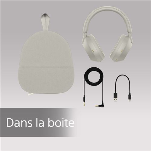 Casque audio à réduction de bruit Bluetooth Sony WH1000XM5 Argent
