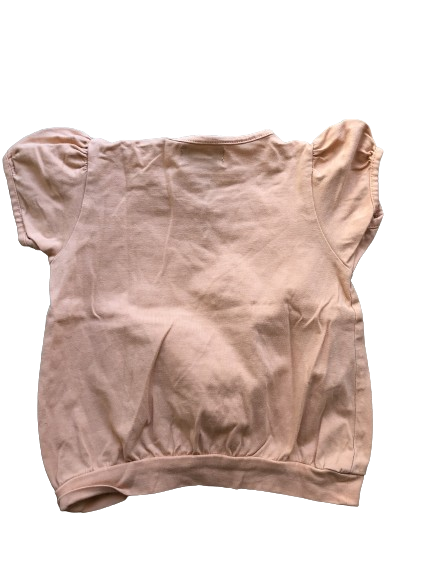 T-shirt bébé fille manches courtes cropped Kiabi baby - très bon état  - 12 mois