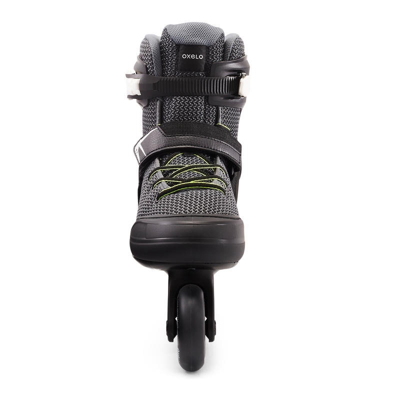 OXELO Roller fitness homme fit100 noir gris - Taille 43