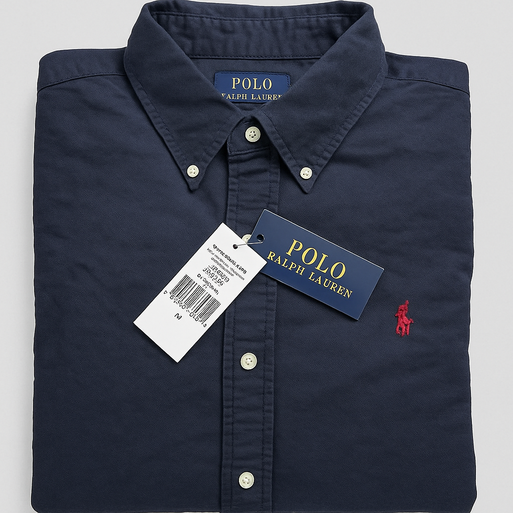 Chemise Ralph Lauren Bleu Marine – Neuve avec Étiquette – Taille M