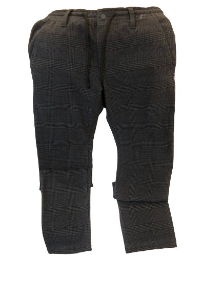 Pantalon – Tapered Fit – Flex – Matière Recyclée – À Carreaux Gris Foncé Homme | Pantalons C&A