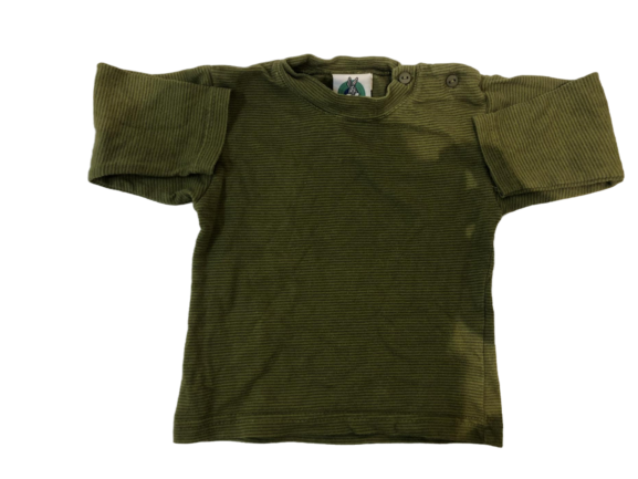 Pull manches longues vert bébé fille 9 mois
