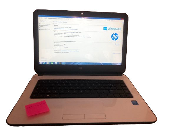 Ordinateurs PC HP Core I3 Sous Windows 8 RAM 4 GO 1TO SSD - batterie tient plus la charge