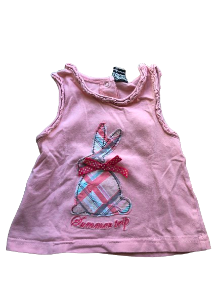 T-shirt très bon état sans manches pour petites filles - 12 mois - 74 cm