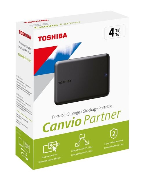 Disque dur externe Toshiba Canvio Partner 4 To Noir