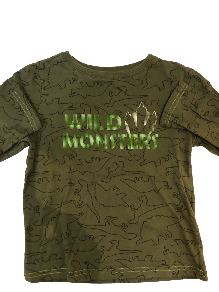 Tee-shirt manches longues Wild monsters 4 ans - KIABI