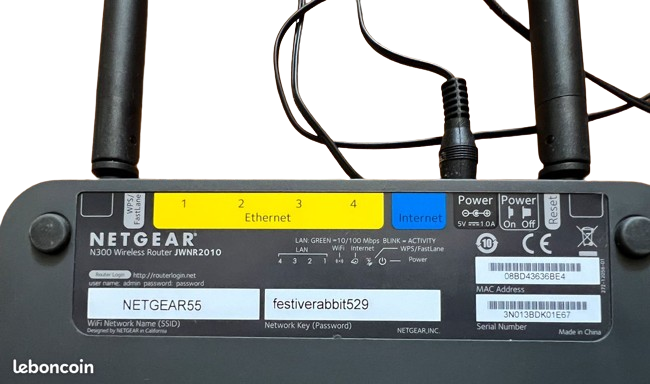NETGEAR JWNR2010 - Routeur sans fil - commutateur 4 ports - Wi-Fi - 2,4 Ghz