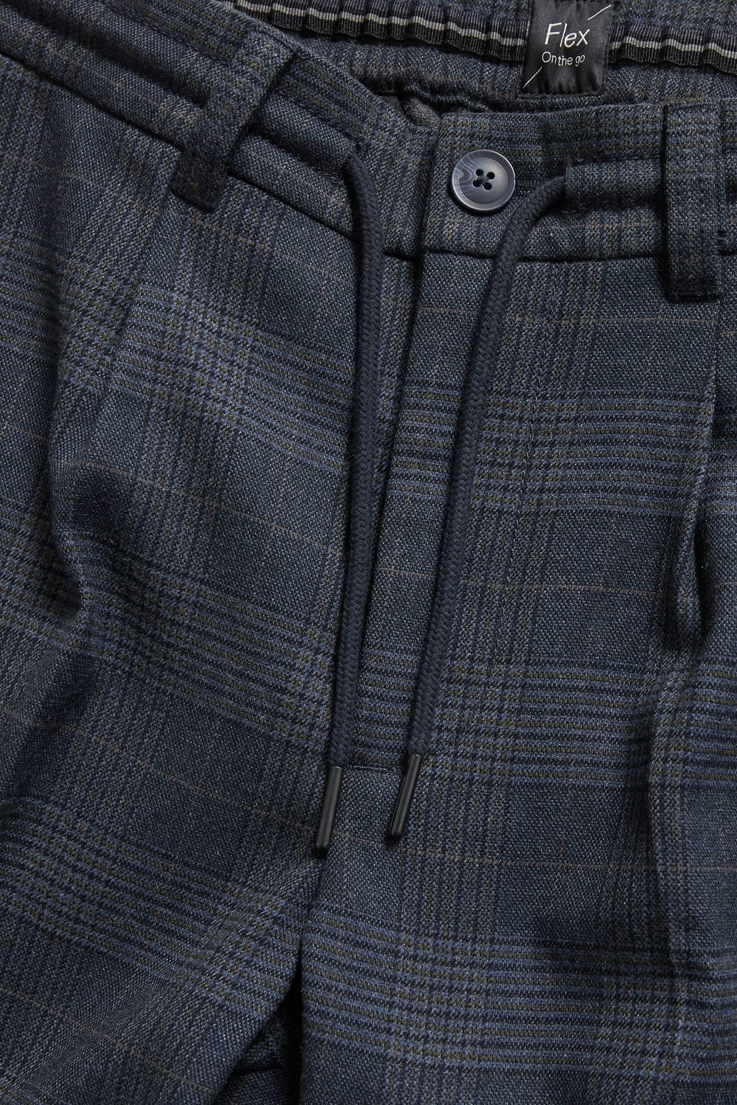Pantalon – Tapered Fit – Flex – Matière Recyclée – À Carreaux Gris Foncé Homme | Pantalons C&A