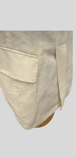 Veste Eleventy en coton et lin – Couleur crème – Taille 46