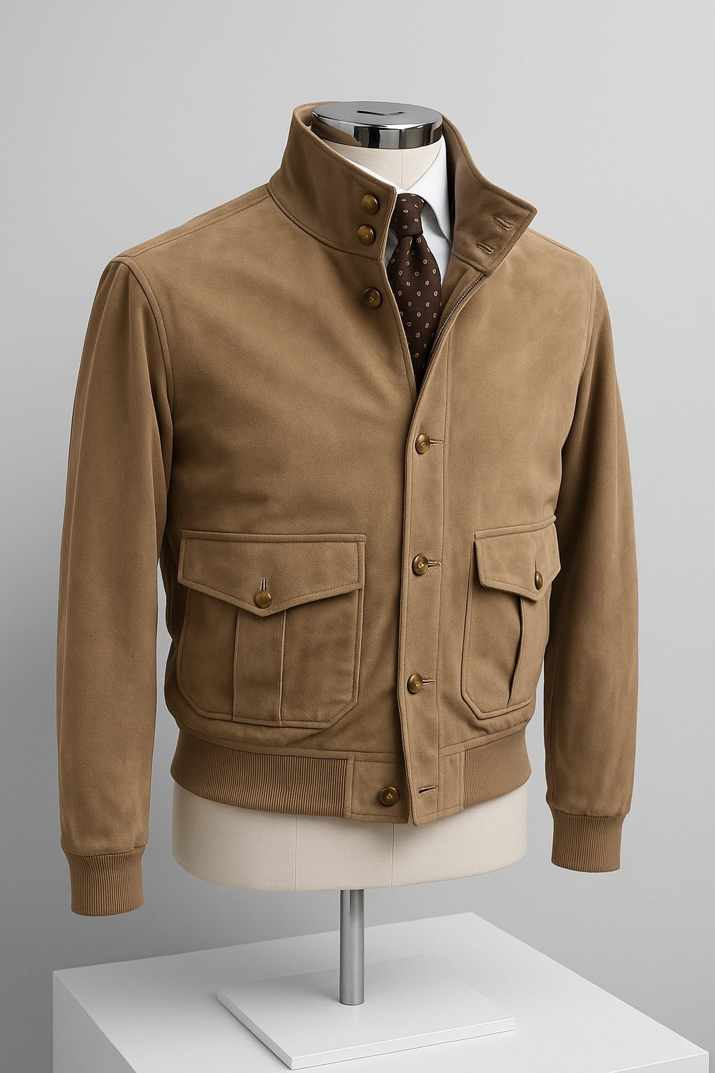 Veste en simili-Suède beige 54   XXL Neuf avec étiquette. Emporio