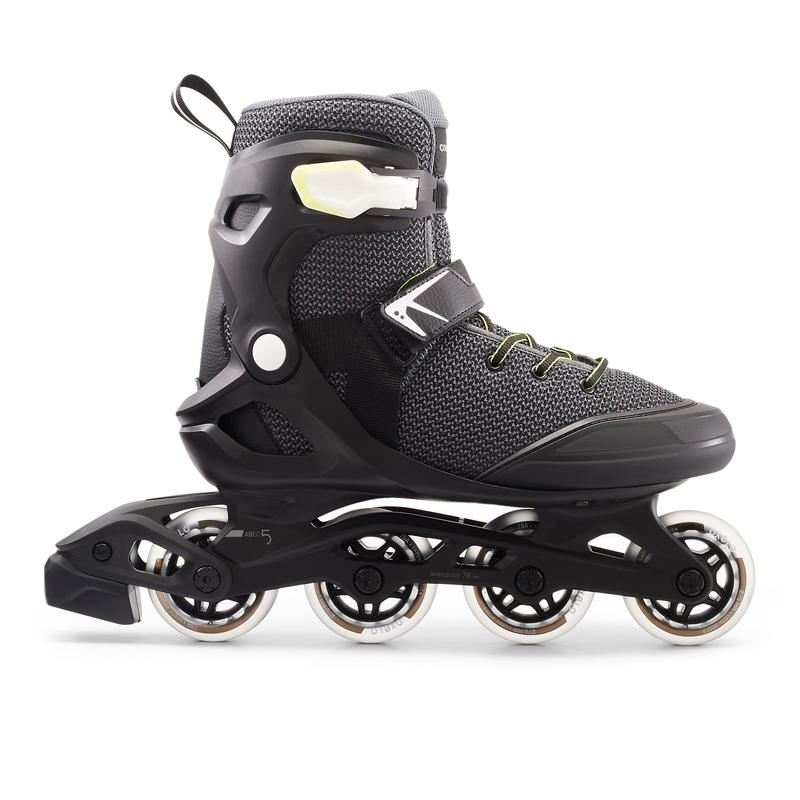 OXELO Roller fitness homme fit100 noir gris - Taille 43