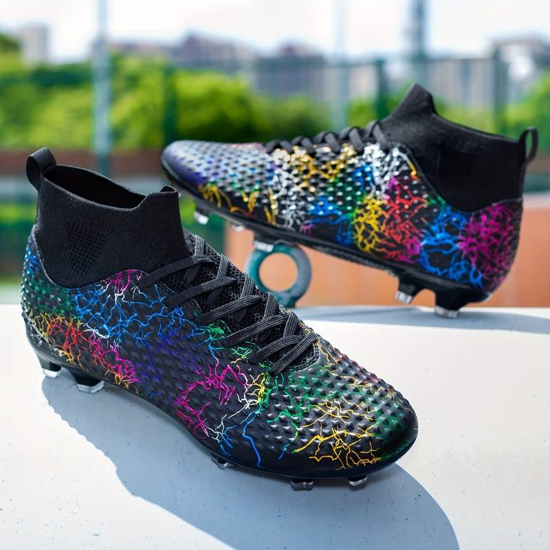 Chaussures De Football À Crampons FG Pour Hommes, Chaussures De Football Professionnelles À Lacets Respirantes Anti-dérapantes De Haute Qualité Pour Les Adolescents Et Les Adultes Pour L'entraînement Et La Compétition En Extérieur