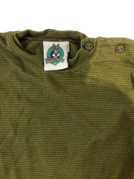 Pull manches longues vert bébé fille 9 mois