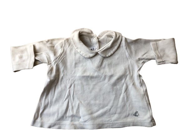 T-shirt à manches longues PETIT BATEAU et col beurre pour bébé fille 18 mois - très bon état