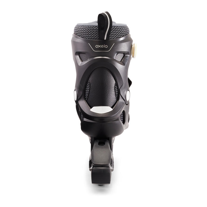 OXELO Roller fitness homme fit100 noir gris - Taille 43