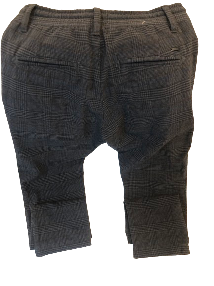 Pantalon – Tapered Fit – Flex – Matière Recyclée – À Carreaux Gris Foncé Homme | Pantalons C&A