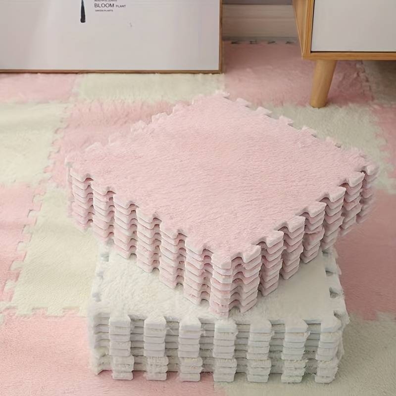 12pcs, carreaux de mousse emboîtables puzzle tapis de sol en mousse chambre tapis de jeu pour jouer tapis d'exercice pour la maison entraînement lavable tapis découpable 30,48 × 30,48 cm