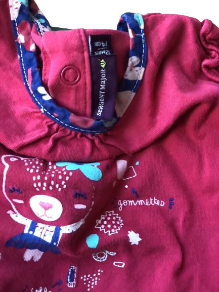 Sergent Major T-shirt manches longues bébé fille 12 mois - très bon état