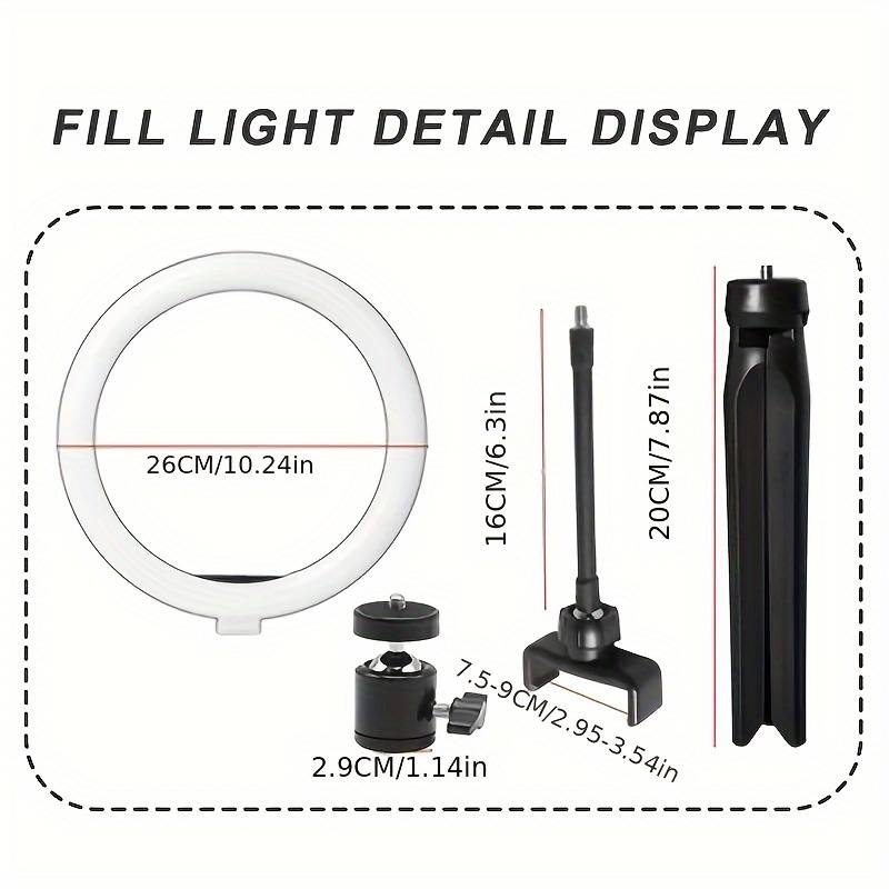 10 Pouces Anneau Remplir La Lumière, Téléphone Portable Lumière De Beauté, Diffusion En Direct Lumière Avec Support