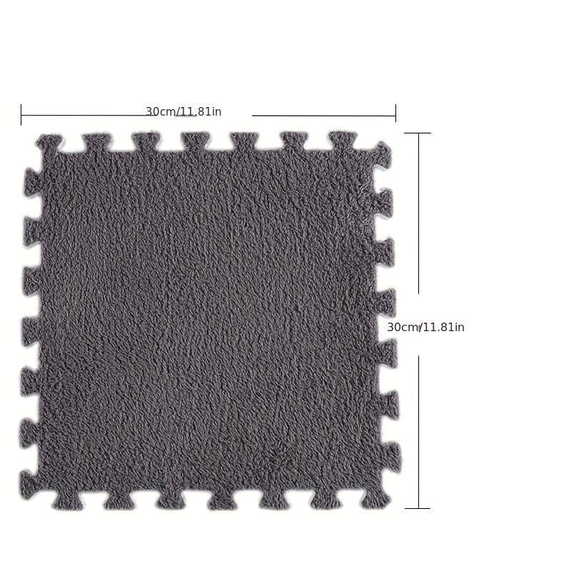 12pcs Tapis En Mousse À Emboîtement, Carreaux De Tapis Moelleux, Tapis De Sol En Peluche, Tapis De Jeu Doux, Tapis De Puzzle Anti-dérapant Et Anti-chute