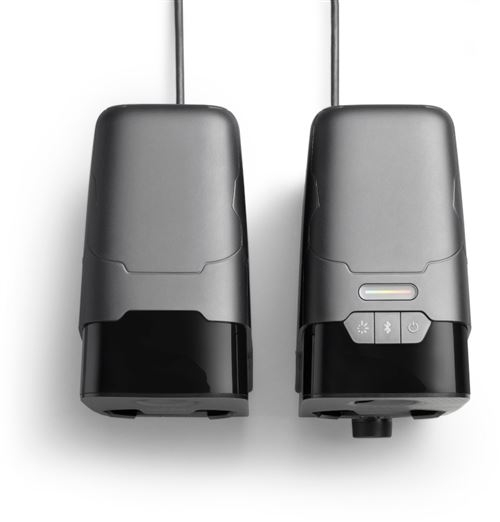 JBL Quantum Duo - Haut-parleurs - pour PC - sans fil - Bluetooth - 20 Watt (Totale) - 2 voies - noir