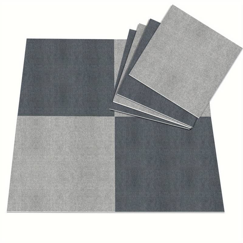 6/20pcs Autocollant De Tapis De Sol De Bureau Antidérapant, Autocollant De Tapis Carré Résistant Aux Taches Et Auto-adhésif, Tapis Carré DIY Lavable En Machine, Décoration Intérieure, Décoration De Chambre