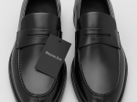 Mocassins Massimo Dutti en Cuir Noir