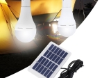 Lumière solaire LED Lampe solaire Puissance solaire Énergie solaire Éclairage de la tente de camping portable en plein air de pêche avec panneau