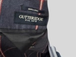 Veste bleue à rayures rouges en pur lin – Gutteridge – Taille 46