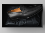 Mocassins en cuir noir prestige