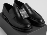 Mocassins Massimo Dutti en Cuir Noir