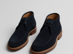 Chaussures montantes en daim bleu marine