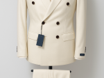 Costume Suits croisé Blanc cassé  Taille. 48 Wool laine Neuf sans étiquette