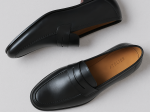 Mocassins en cuir noir prestige
