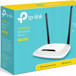 TP-Link Routeur WiFi N300 Vitesse WiFi jusqu'à 300 Mbps, WiFi bande de 2,4GHz, 5 ports (4 ports Ethernet ), 2 antennes externes, Contrôle parental, QoS, TL-WR841N Blanc, single band